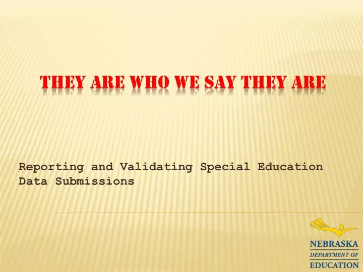 reporting and validating special education data submissions