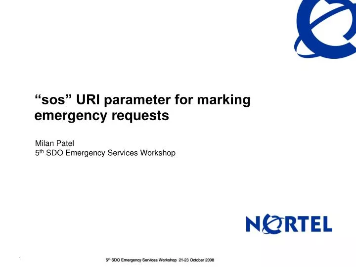 sos uri parameter for marking emergency requests