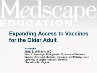 Expanding Access to Vaccines for the Older Adult