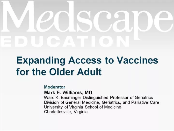 expanding access to vaccines for the older adult
