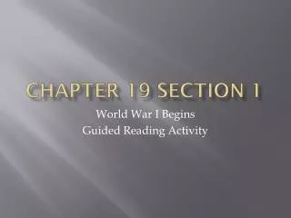 Chapter 19 Section 1