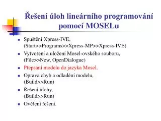 e en loh line rn ho programov n pomoc moselu