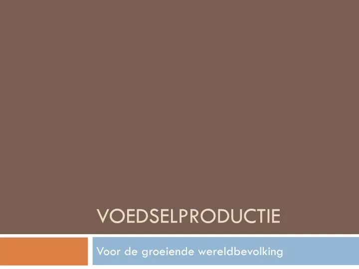 voedselproductie