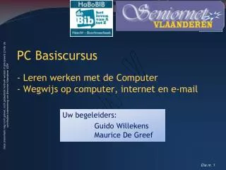 pc basiscursus leren werken met de computer wegwijs op computer internet en e mail