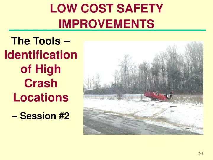 low cost safety improvements