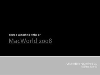 MacWorld 2008