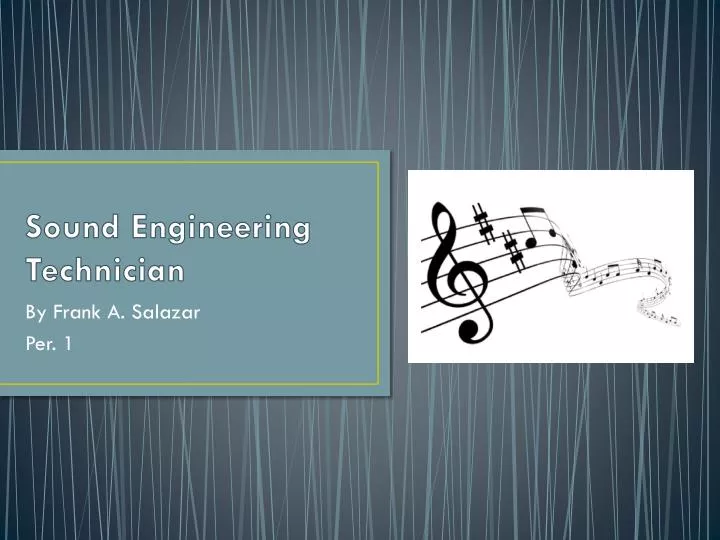 sound engineering technician