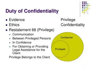 Duty of Confidentiality