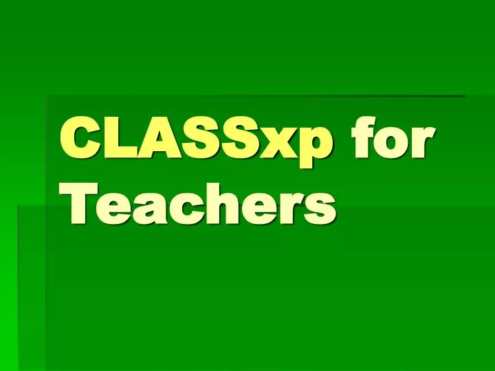 classxp for teachers
