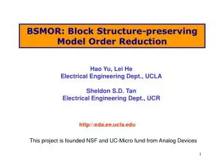 BSMOR: Block Structure-preserving Model Order Reduction