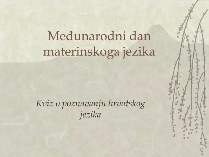 me unarodni dan materinskog a jezika