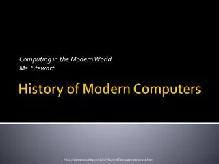 History of Modern Computers