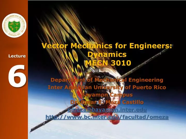 vector mechanics for engineers dynamics mecn 3010