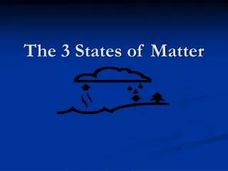 The 3 States of Matter