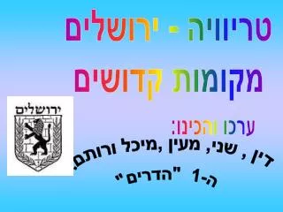 טריוויה - ירושלים מקומות קדושים