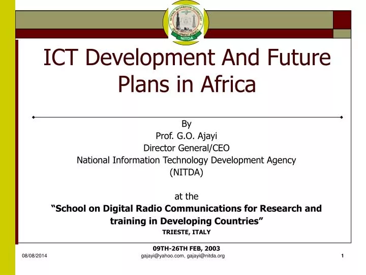 ict development and future plans in africa
