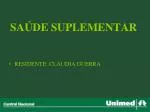 SAÚDE SUPLEMENTAR - slide 1