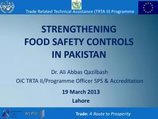 STRENGTHENING FOOD SAFETY CONTROLS IN PAKISTAN