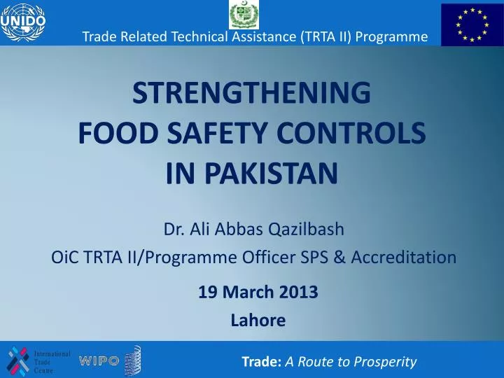 strengthening food safety controls in pakistan