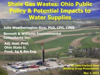 Shale Gas Wastes: Ohio Public Policy &amp; Potential Impacts to Water Supplies
