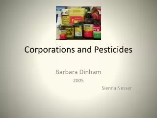 Corporations and Pesticides