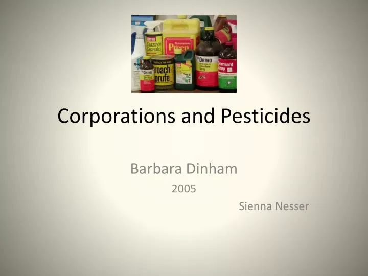 corporations and pesticides