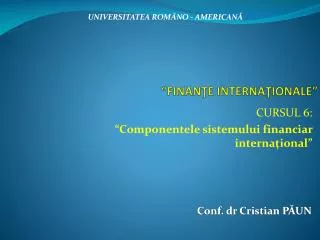 finan e interna ionale