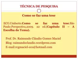 t cnica de pesquisa