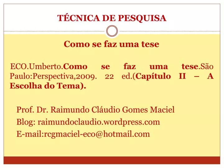 t cnica de pesquisa