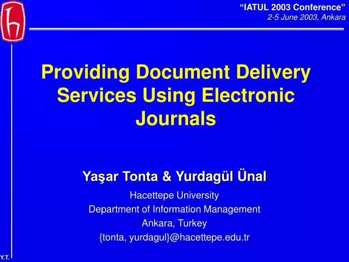 providing document delivery services using electronic journals