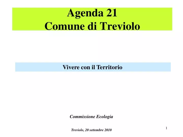 agenda 21 comune di treviolo