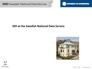 DDI at the Swedish National Data Service