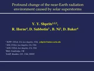 Profound change of the near-Earth radiation environment caused by solar superstorms