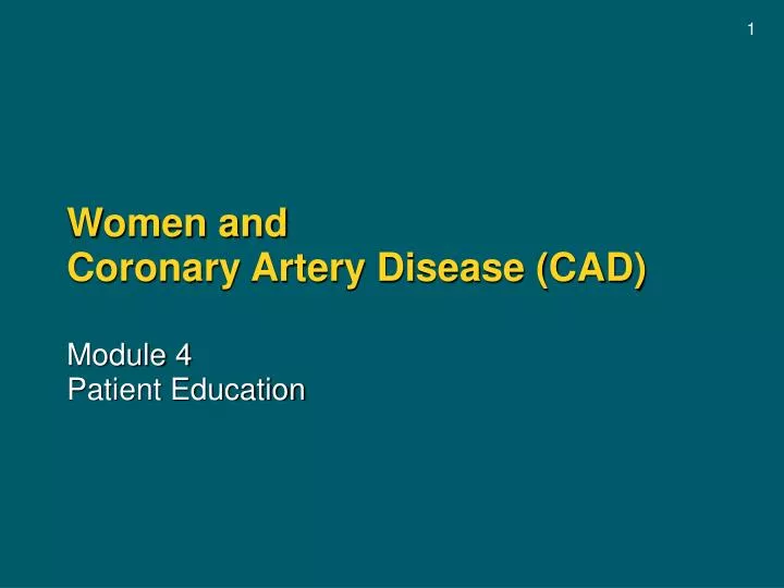 women and coronary artery disease cad