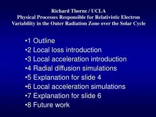 1 Outline 2 Local loss introduction 3 Local acceleration introduction