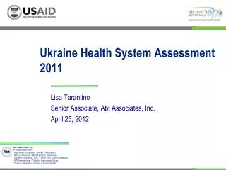 Ukraine Health System Assessment 2011