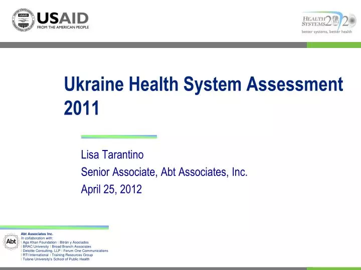 ukraine health system assessment 2011