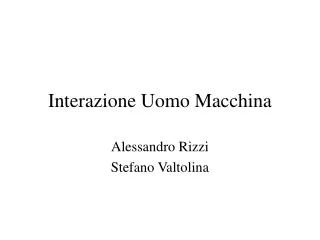 interazione uomo macchina