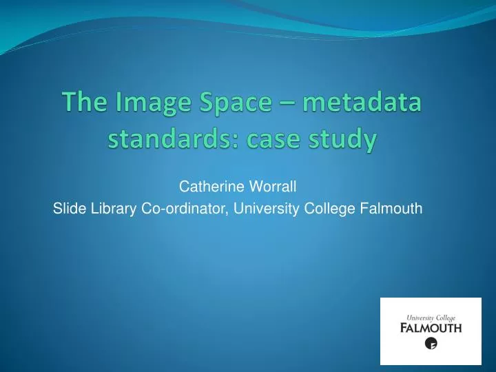 the image space metadata standards case study