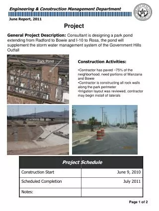 Construction Activities:
