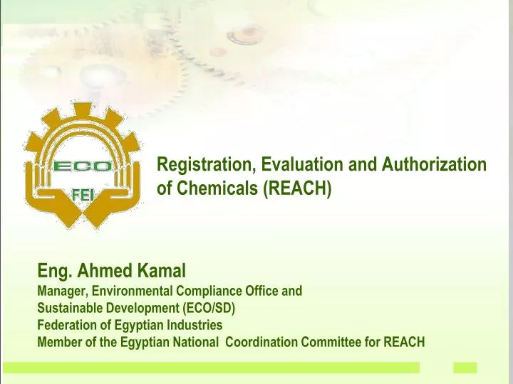 registration evaluation and authorization of chemicals reach