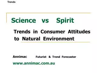 Science vs Spirit