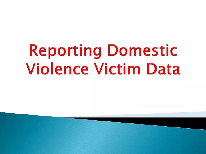 reporting domestic violence victim data