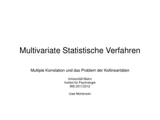 multivariate statistische verfahren