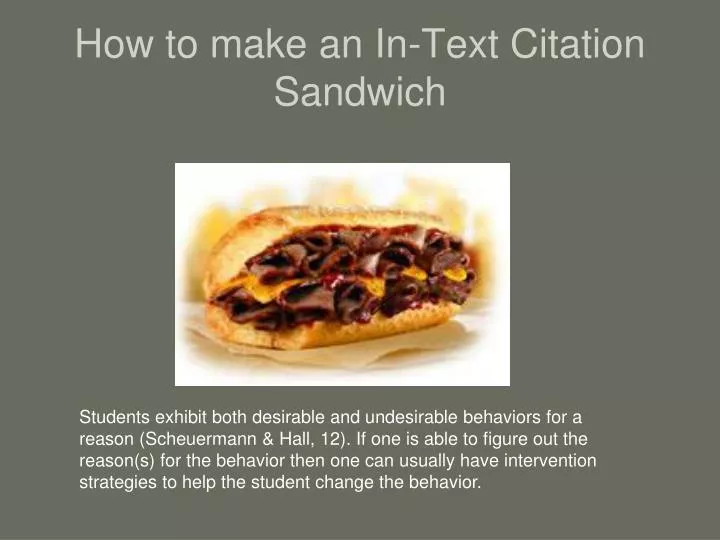 how to make an in text citation sandwich