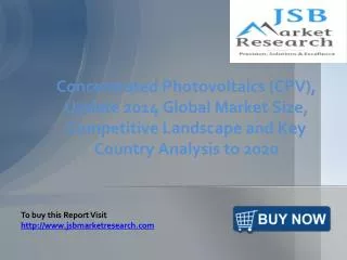 JSB Market Research: Concentrated Photovoltaics (CPV)