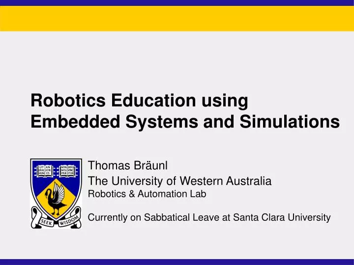 robotics education using embedded systems and simulations