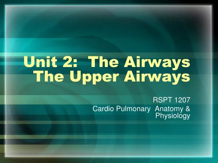 unit 2 the airways the upper airways