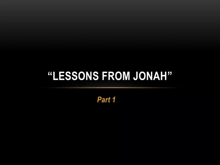 lessons from jonah