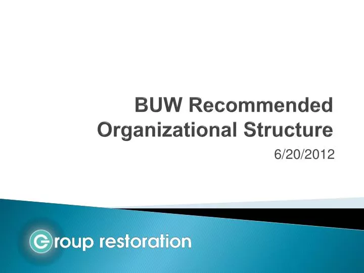 buw recommended organizational structure